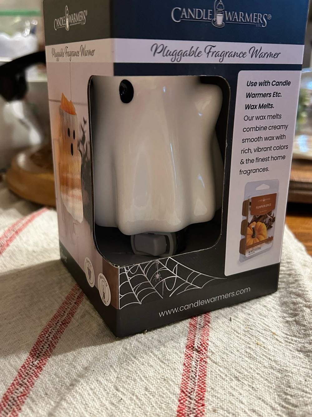 Candle Warmers Pluggable Wax Melt Warmer — White Ghost Design